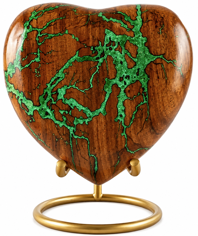 Premium Heart-Shaped Resin Art Cremation Urn
