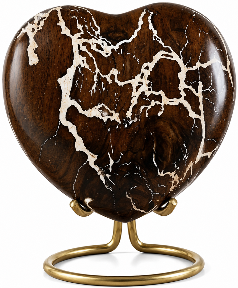 Premium Heart-Shaped Decorative Cremation Urn