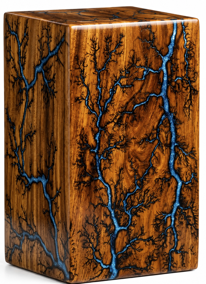 Premium Blue Resin Art Cremation Urn
