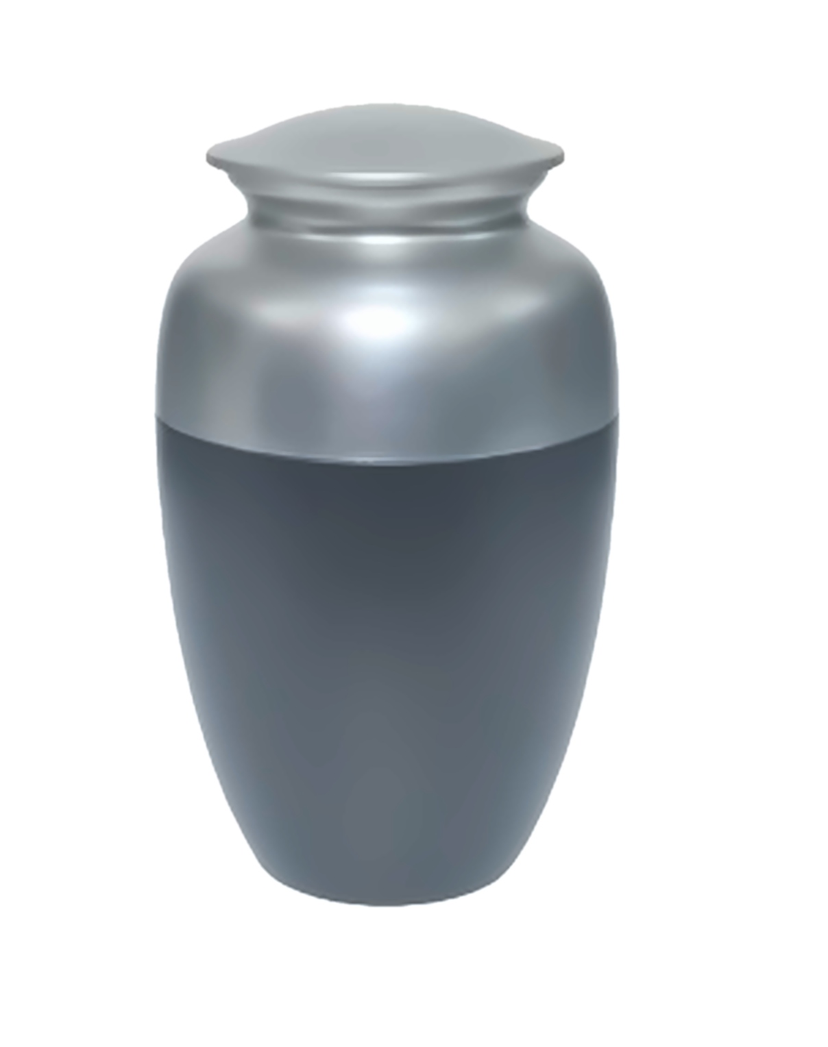 Silver & Slate Grey Two-Tone Cremation Urn