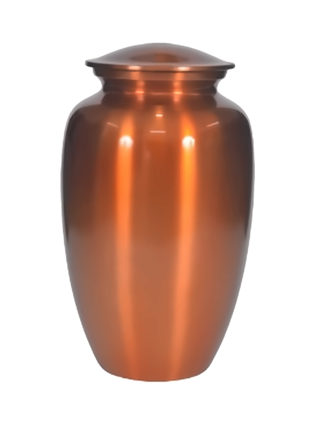 Copper-Tone Cremation Urn with Brushed Metallic Finish